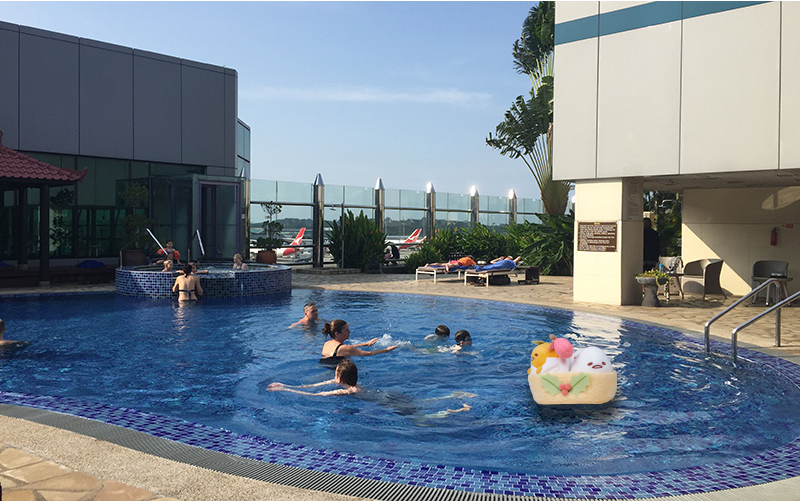 The swimming pool at Aerotel Airport Transit Hotel